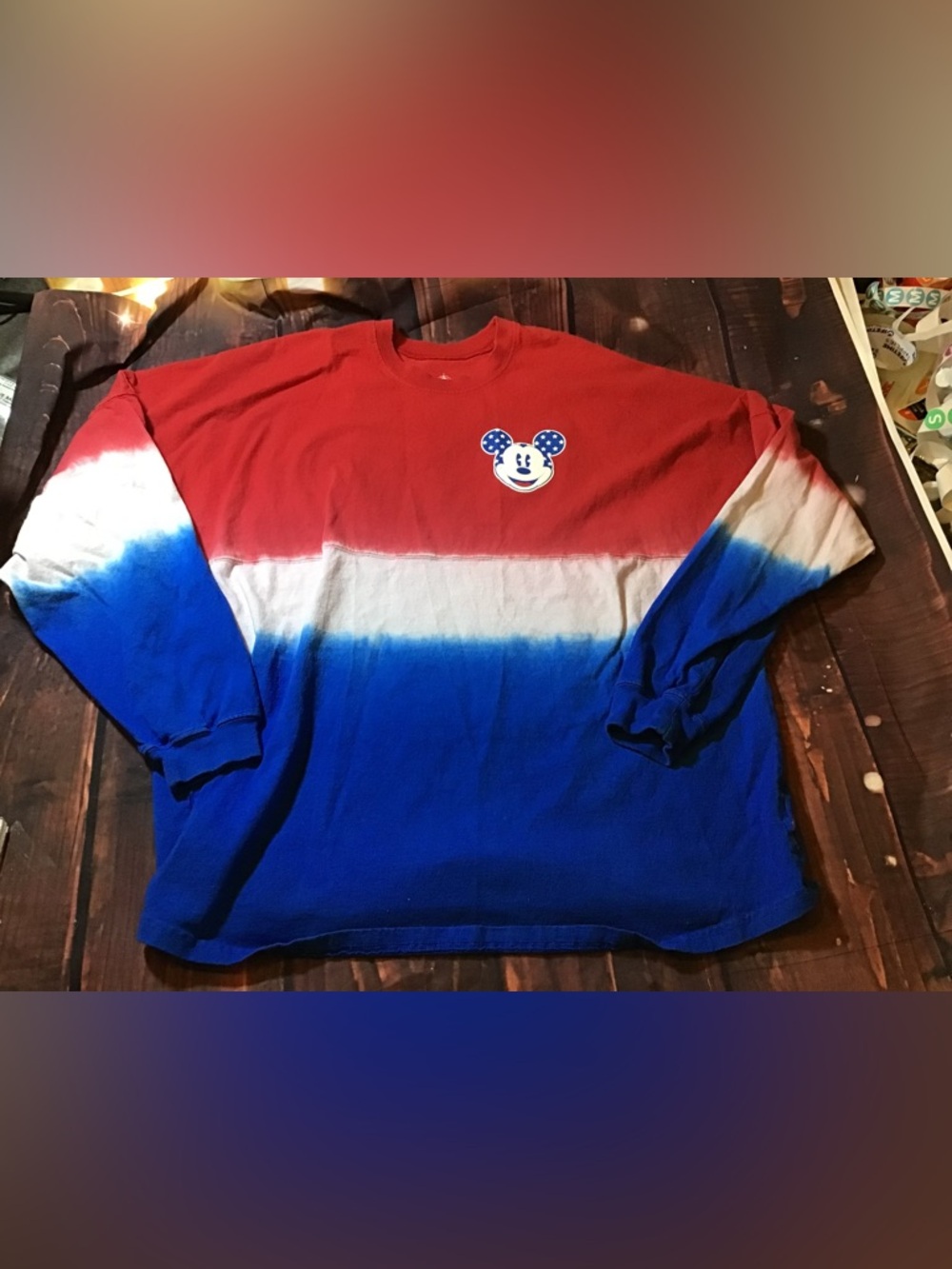 Disney parks Mickey Mouse Americana tie-dye spirit jersey adult size XL